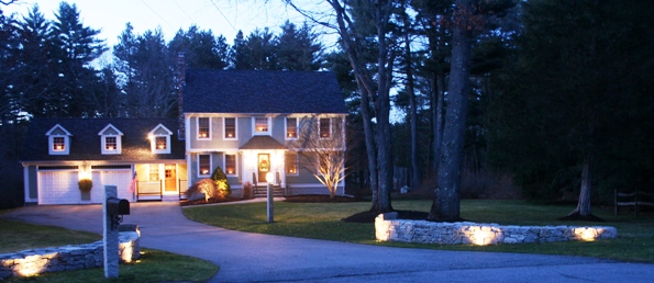 Custom Landscape Lighting Design in North Andover MA, Salem NH